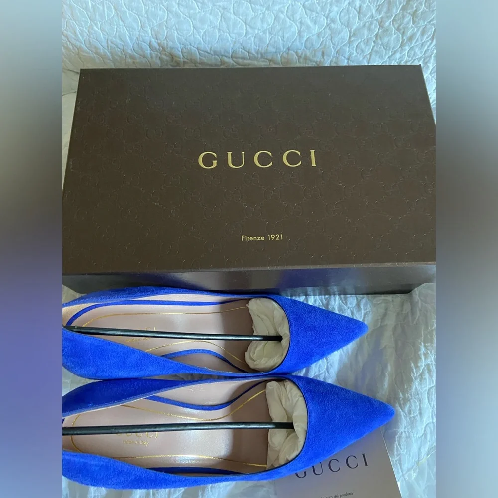 GUCCI Suede Pumps Size 38 - Picture 16 of 17